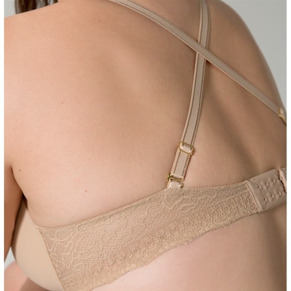 NWOTD Soma 34C Embraceable Solid Demi Bra Beige 126981 - Picture 2 of 2
